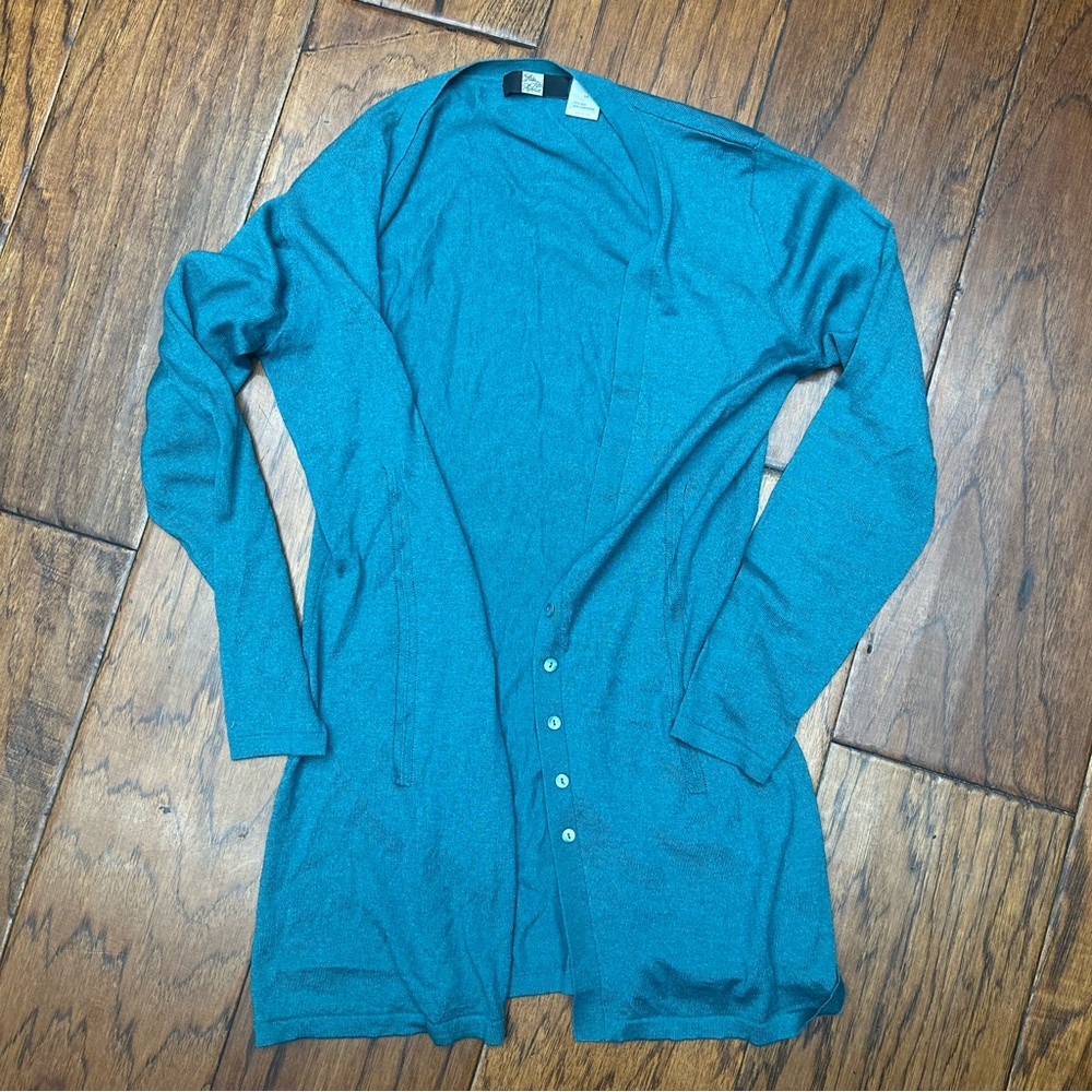 Saks Fifth Avenue silk cashmere button down Cardigan
